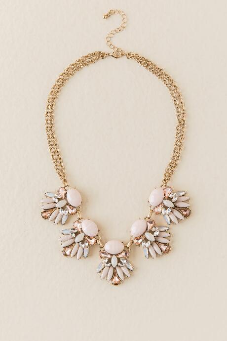 Francesca Inchess Mya Statement Necklace - Blush