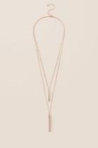 Francesca's Amba Vertical Bars Layering Necklace In Rose Gold - Rose/gold