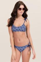 Francesca's Renee Tassel Tie Swimsuit Bottoms - Navy