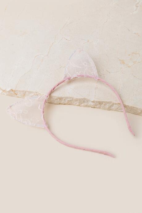Francesca's Avery Sheer Cat Ears Headband In Pink - Pink