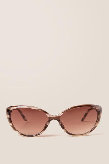 Francesca's Calista Cat Eye Sunglasses - Brown
