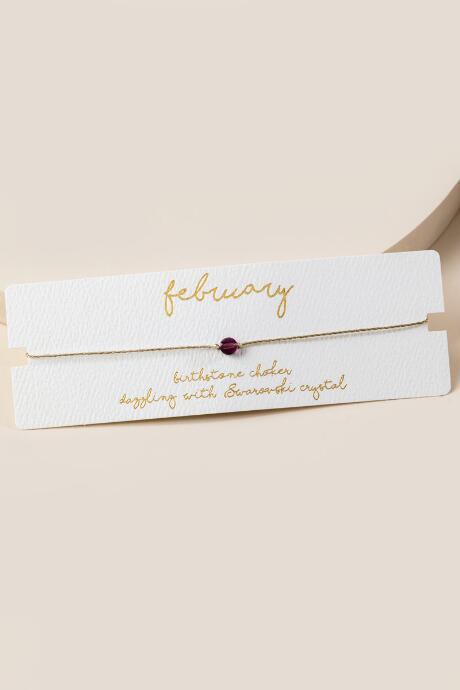 Francesca's February Birthstone Choker - Purple