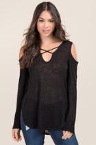 Mi Ami Kanesia X Front Pullover Sweater - Black