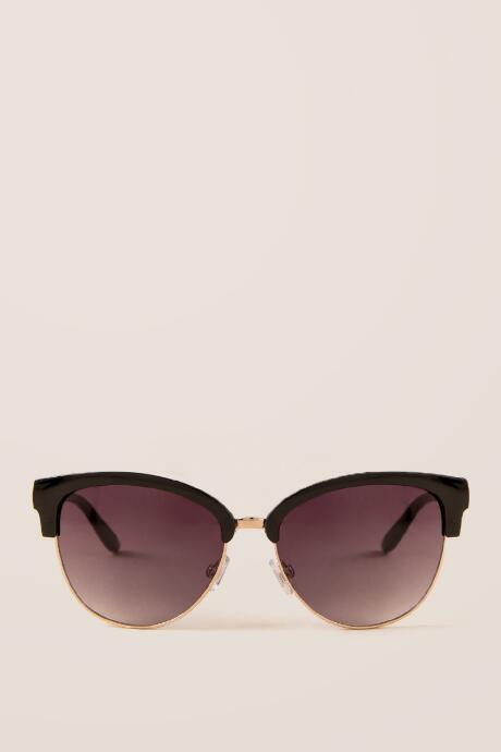 Francescas Outlaw Black Trim Wayfarers - Black