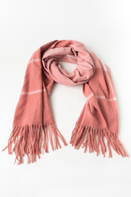 Francesca's Amelia Blush Plaid Scarf - Blush
