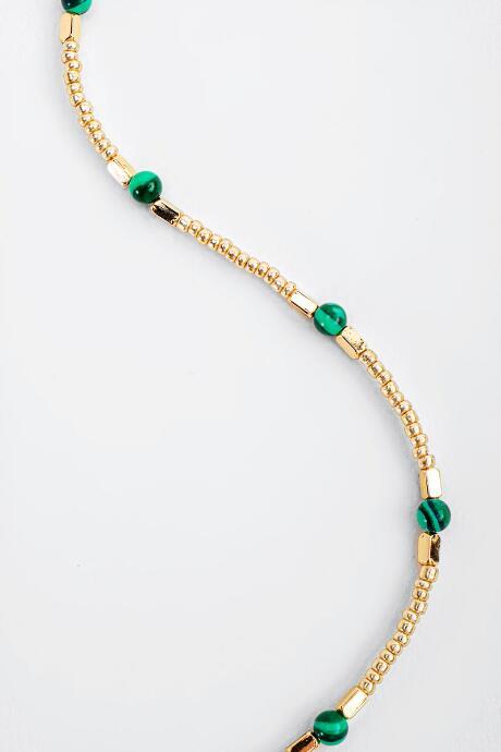Francesca's Melany Malachite Station Choker - Emerald