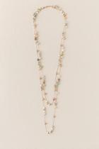 Francesca's Dina Beaded Wrap Necklace - Mint