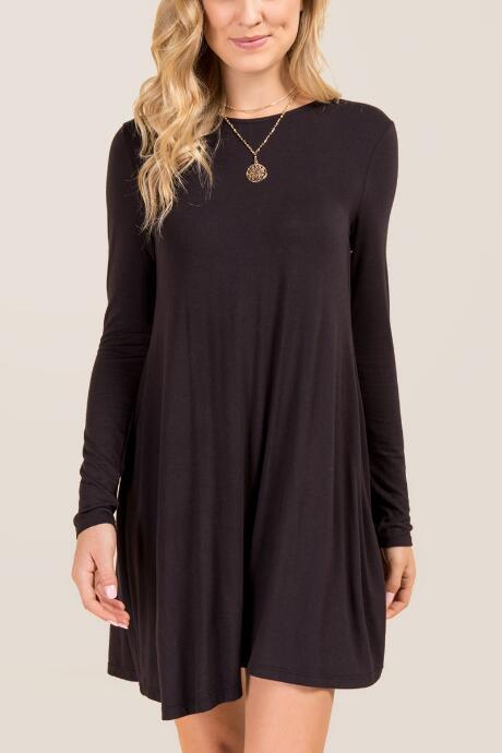 Alya Carol Butterfly Back Knit Dress - Black