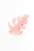 Francesca's Palm Leaf Pink Hair Clip - Pink