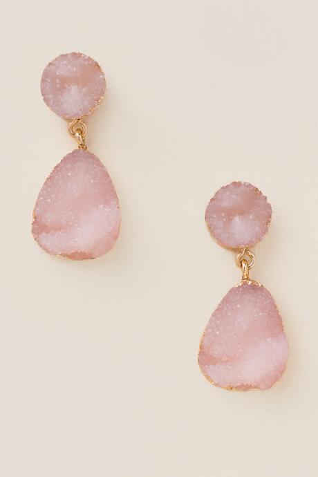Francesca's Willow Teardrop Earring - Blush