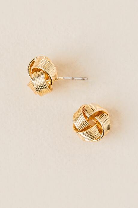 Francesca's Ashlina Medium Knot Stud - Gold
