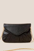 Francesca's Kaye Gathered Envelope Clutch In Black - Black