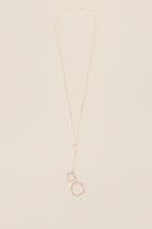 Francesca's Verena Double Circle Adjustable Necklace In Rose Gold - Rose/gold