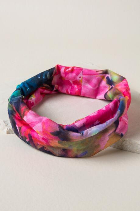 Francescas Cate Floral Watercolor Softwrap - Fuchsia
