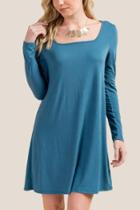 Francesca Inchess Kira Knit Shift Dress - Dark Teal