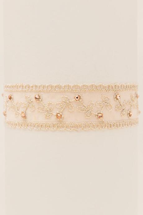 Francesca's Collete Embroidered Choker - Gold