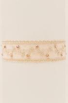 Francesca's Collete Embroidered Choker - Gold