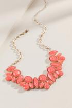 Francesca's Avery Marquis Statement Necklace - Red