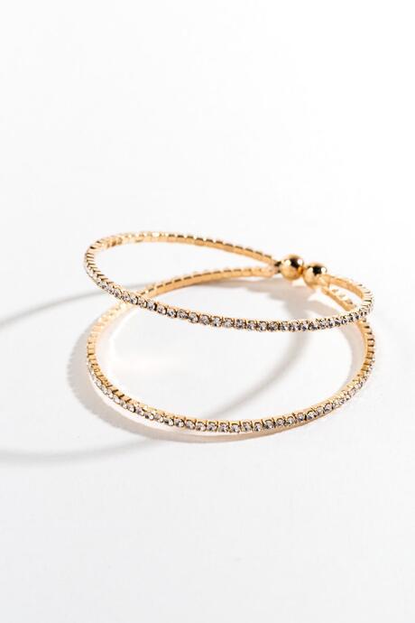 Francesca's Kinley Two Row Bracelet - Gold