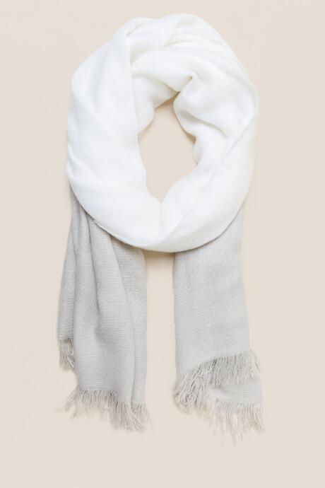 Francesca's Miranda Fringe Ombr Scarf - Navy