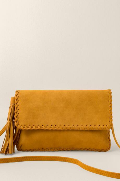 Francesca's Becca Whipstitch Clutch - Tan