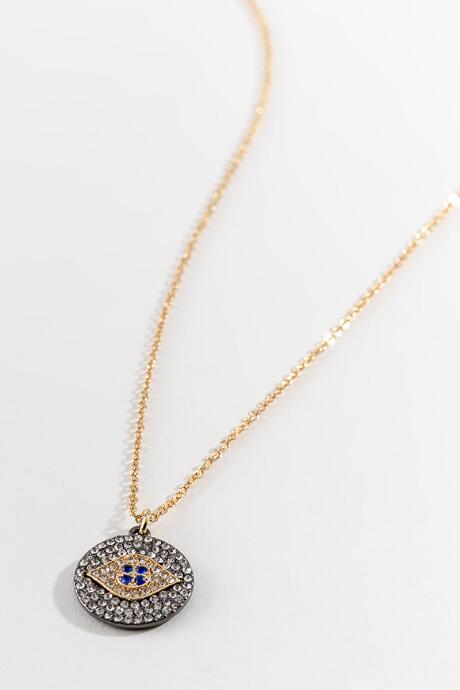 Francesca's Judith Evil Eye Necklace - Hematite