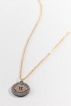 Francesca's Judith Evil Eye Necklace - Hematite