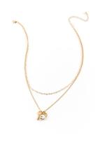 Francesca's Daniela Charm Cluster Layered Necklace - White