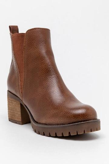 Mia Shoes Mia Jody-cognac Low Shaft Boot - Cognac