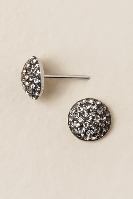 Francesca's Ninian Dome Stud Earring - Black