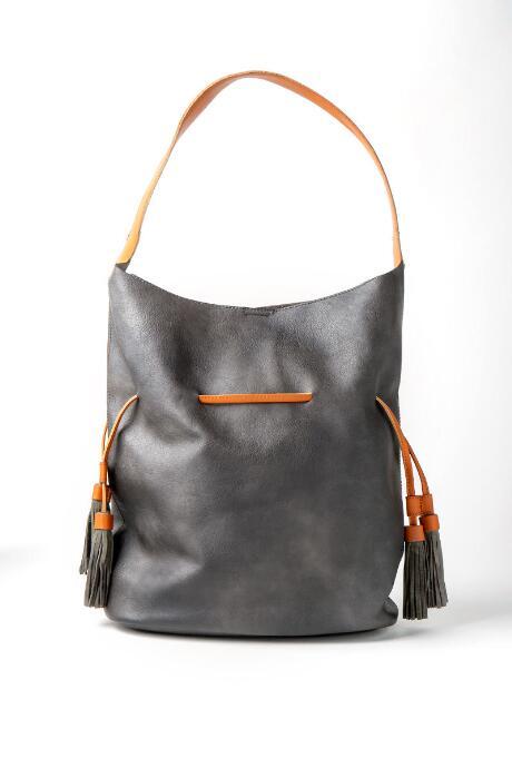 Francesca's Black Hobo Tassel Tote - Black