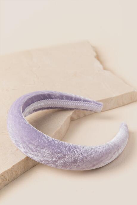Francescas Isabella Velvet Headband In Lavender - Lavender