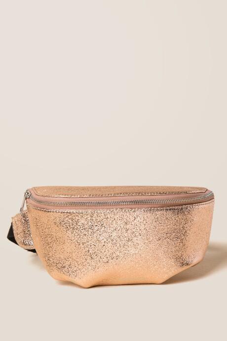 Francesca's Gianna Rose Gold Belt Bag - Rose/gold