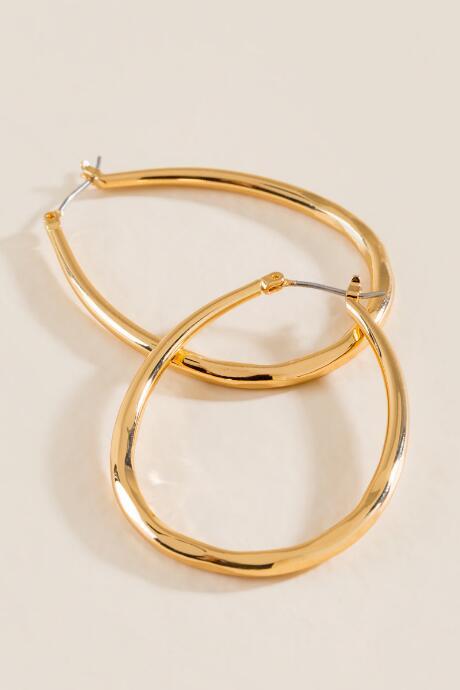 Francesca's Angie Hoop Earrings In Gold - Gold