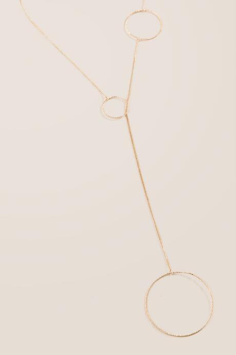 Francesca's Emmeline Circle Y-neck - Gold