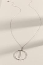 Francesca's Briella Circle Pendant Necklace - Silver