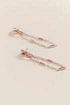 Francesca's Leora Chain Loop Drop Earring In Rose Gold - Rose/gold