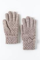 Francesca's Danny Fleece Lined Popcorn Gloves - Taupe