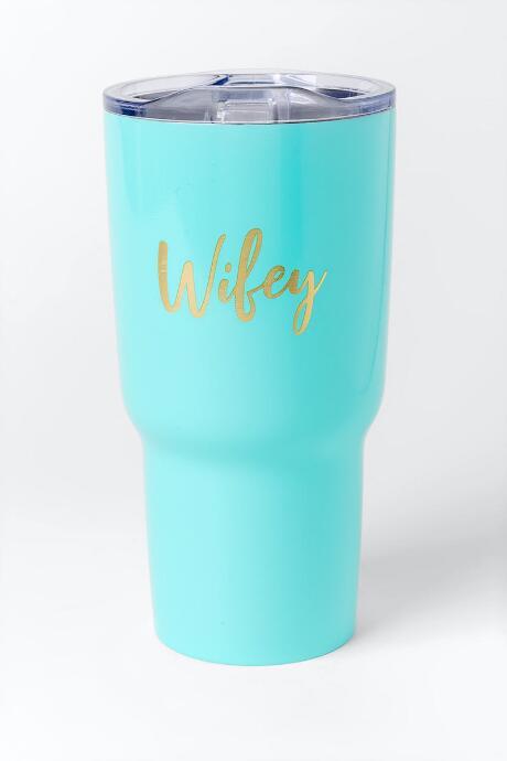 Francesca's Wifey Tumbler - Blue