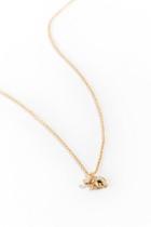 Francesca's Eliza Elephant Pendant Necklace - Gold
