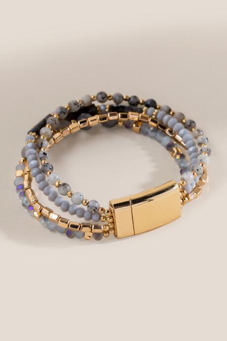 Francesca's Beth Semi Precious Bracelet - Gray