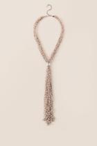 Francesca's Elene Beaded Y Necklace In Blush Pink - Blush