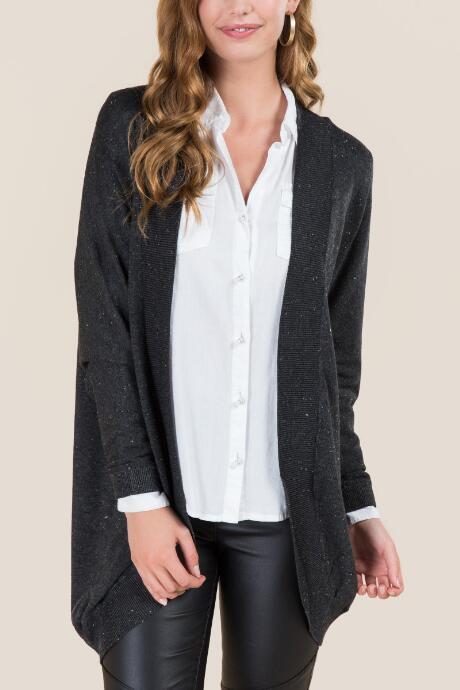 Alya Kamala Cocoon Split Back Cardigan - Gray
