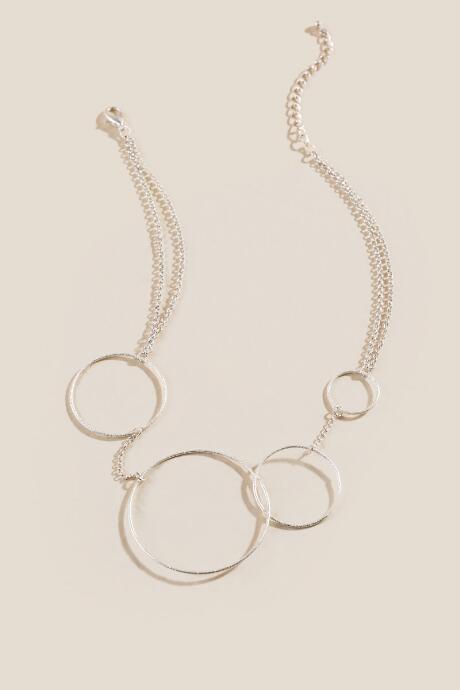 Francesca's Isabelle Open Circle Statement Necklace - Silver