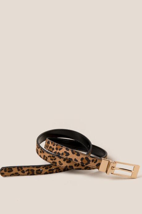 Francesca's Joanne Reversible Leopard Belt - Leopard