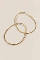 Francesca's Hazel Thin Oval Hoops - Gold