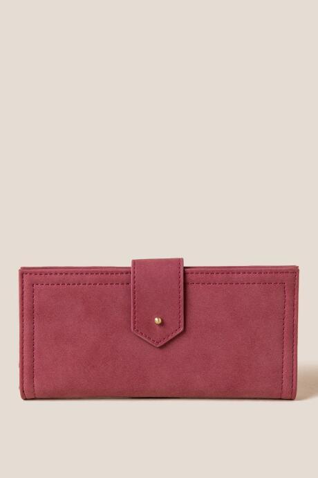 Francesca's Tabitha Distressed Slim Wallet - Brick