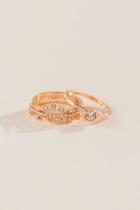 Francesca's Jhen Elegant Ring Set - Rose/gold