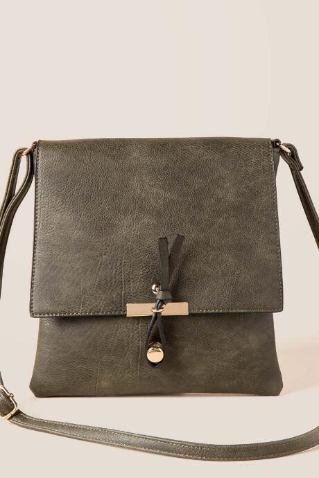 Francescas Dulcie Large Hook Crossbody - Olive