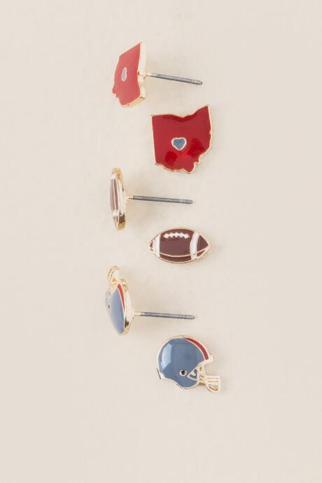 Francesca's Ohio State University Stud Earring Set - Multi